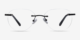 Feel Noir Métal Montures de lunettes de vue d'EyeBuyDirect, Vue de Face