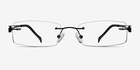 Lance Noir Titanium Montures de lunettes de vue d'EyeBuyDirect, Vue de Face