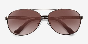 Brun Santorini -  Métal Lunettes de soleil