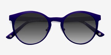 Bleu Copenhagen -  Vintage Métal Lunettes de soleil