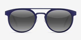 Playground Bleu Métal Soleil de Lunette de vue d'EyeBuyDirect, Vue de Face