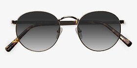 Rex Doré Métal Soleil de Lunette de vue d'EyeBuyDirect, Vue Rapprochée