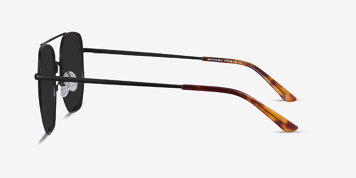 Impossible Noir Métal Soleil de Lunette de vue d'EyeBuyDirect