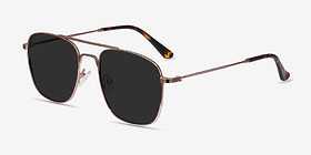 Sun Fame Or rose Métal Soleil de Lunette de vue d'EyeBuyDirect, Vue d'Angle