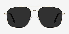 Roadtrip Doré Métal Soleil de Lunette de vue d'EyeBuyDirect, Vue de Face