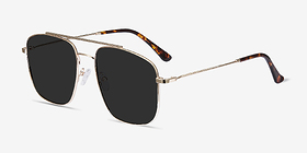 Roadtrip Doré Métal Soleil de Lunette de vue d'EyeBuyDirect, Vue d'Angle