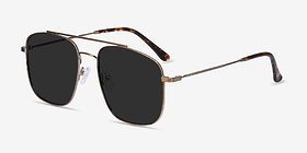 Roadtrip Copper Métal Soleil de Lunette de vue d'EyeBuyDirect, Vue d'Angle