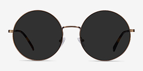 Teavee Bronze Métal Soleil de Lunette de vue d'EyeBuyDirect, Vue de Face