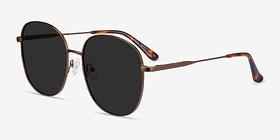 Ellis Bronze Métal Soleil de Lunette de vue d'EyeBuyDirect, Vue d'Angle