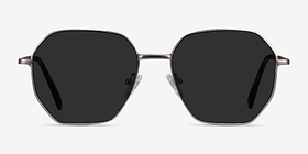 Lenox Gunmetal Métal Soleil de Lunette de vue d'EyeBuyDirect, Vue de Face