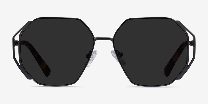 Obscura Matte Black Métal Soleil de Lunette de vue d'EyeBuyDirect