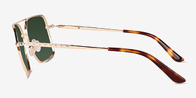 Gilmore Shiny Gold Tortoise Métal Soleil de Lunette de vue d'EyeBuyDirect, Vue de Côté