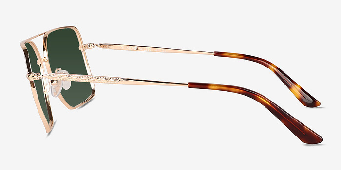 Gilmore Shiny Gold Tortoise Métal Soleil de Lunette de vue d'EyeBuyDirect
