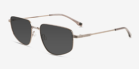 Collin Light Brown Métal Soleil de Lunette de vue d'EyeBuyDirect, Vue d'Angle