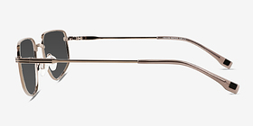 Collin Light Brown Métal Soleil de Lunette de vue d'EyeBuyDirect, Vue de Côté