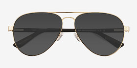 Tank Doré Métal Soleil de Lunette de vue d'EyeBuyDirect, Vue Rapprochée