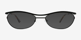 Barry Noir Métal Soleil de Lunette de vue d'EyeBuyDirect, Vue de Face
