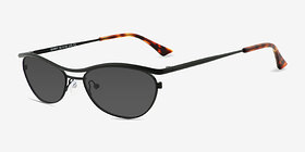 Barry Noir Métal Soleil de Lunette de vue d'EyeBuyDirect, Vue d'Angle