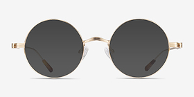 Davies Doré Métal Soleil de Lunette de vue d'EyeBuyDirect, Vue de Face