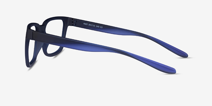 Fast Matte Blue Plastique Montures de lunettes de vue d'EyeBuyDirect