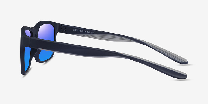 Kick Matte Blue Gray Plastique Soleil de Lunette de vue d'EyeBuyDirect