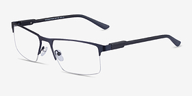 Interception Blue  Black Métal Montures de lunettes de vue d'EyeBuyDirect, Vue d'Angle