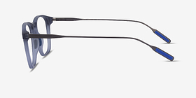 Smith Bleu Métal Montures de lunettes de vue d'EyeBuyDirect, Vue de Côté
