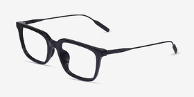 Woods Noir Métal Montures de lunettes de vue d'EyeBuyDirect, Vue d'Angle