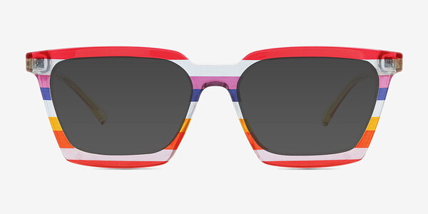 Own It Striped Rainbow Plastique Soleil de Lunette de vue