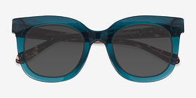 Paley Vert Plastique Soleil de Lunette de vue d'EyeBuyDirect, Vue Rapprochée