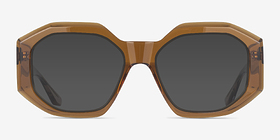 Estate Brun Acétate Soleil de Lunette de vue d'EyeBuyDirect, Vue de Face