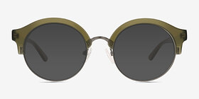 Nebula Vert Éco-responsable Soleil de Lunette de vue d'EyeBuyDirect, Vue de Face