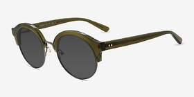 Nebula Vert Éco-responsable Soleil de Lunette de vue d'EyeBuyDirect, Vue d'Angle