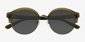 Nebula Vert Éco-responsable Soleil de Lunette de vue d'EyeBuyDirect, Vue Rapprochée