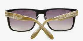 Sergi Noir Acétate Soleil de Lunette de vue d'EyeBuyDirect, Vue Rapprochée