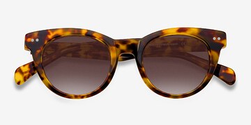 Brown/Tortoise Divine -  Vintage Plastique Lunettes de soleil