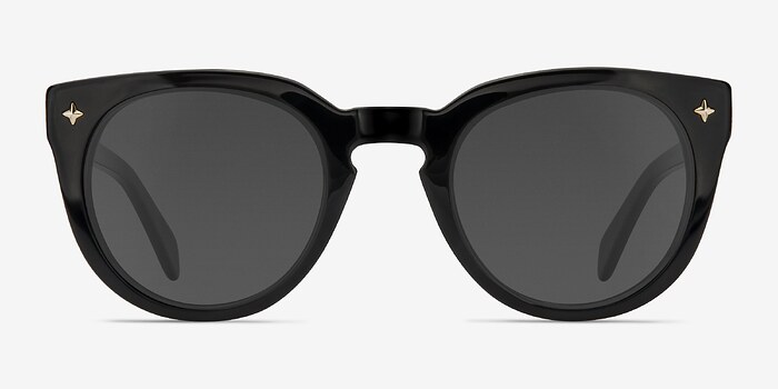 Zoe Noir Acétate Soleil de Lunette de vue d'EyeBuyDirect