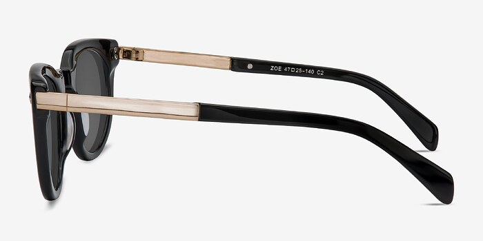 Zoe Noir Acétate Soleil de Lunette de vue d'EyeBuyDirect