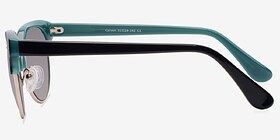 Carven Noir Plastique Soleil de Lunette de vue d'EyeBuyDirect, Vue de Côté