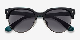 Carven Noir Plastique Soleil de Lunette de vue d'EyeBuyDirect, Vue Rapprochée