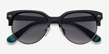 Noir Carven -  Vintage Plastique Lunettes de soleil
