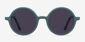 Alena Vert Acétate Soleil de Lunette de vue d'EyeBuyDirect, Vue de Face