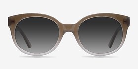 Matilda Brun Acétate Soleil de Lunette de vue d'EyeBuyDirect, Vue de Face