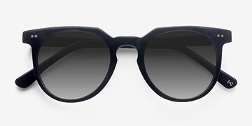 Jet Black Shadow -  Vintage Acetate Sunglasses