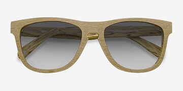 Jaune Malibu -  Bois mixte Lunettes de soleil