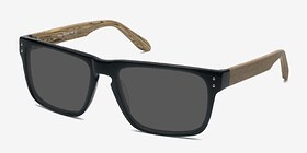 Sergi Black Yellow Acétate Soleil de Lunette de vue d'EyeBuyDirect, Vue d'Angle