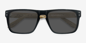 Sergi Black Yellow Acétate Soleil de Lunette de vue d'EyeBuyDirect, Vue Rapprochée