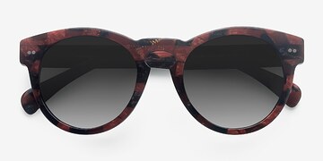 Red Floral Penelope -  Vintage Acétate Lunettes de soleil