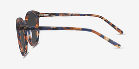 Vapor Blue Floral Acétate Soleil de Lunette de vue d'EyeBuyDirect, Vue de Côté