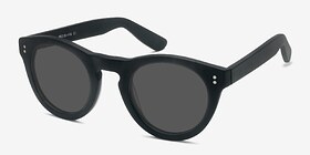 Ibiza Matte Black Acétate Soleil de Lunette de vue d'EyeBuyDirect, Vue d'Angle